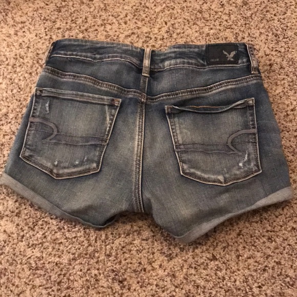 High Rise Shortie American Eagle Jean Shorts - Picture 2 of 4